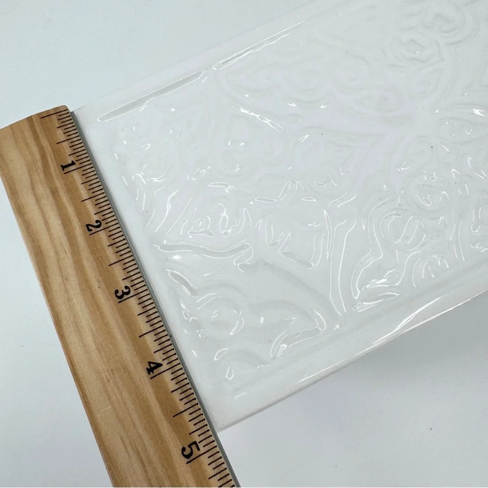 Real Home Earthenware Embossed Scroll 9” Lidded Loaf Dish